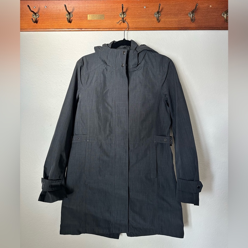 Kirkland Women's Hooded Rain Coat - Dark Gray